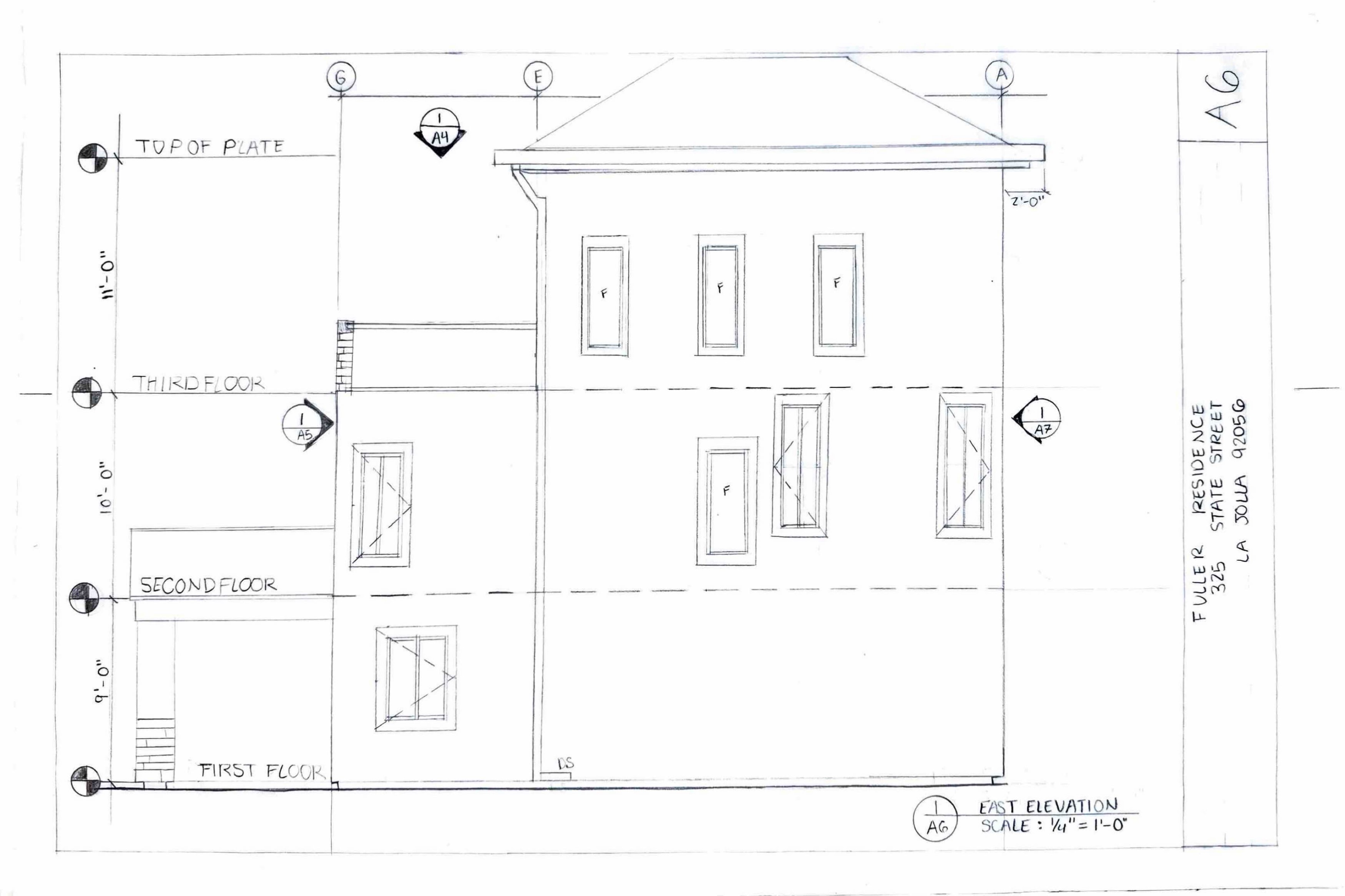 East Elevation — Fuller Residence