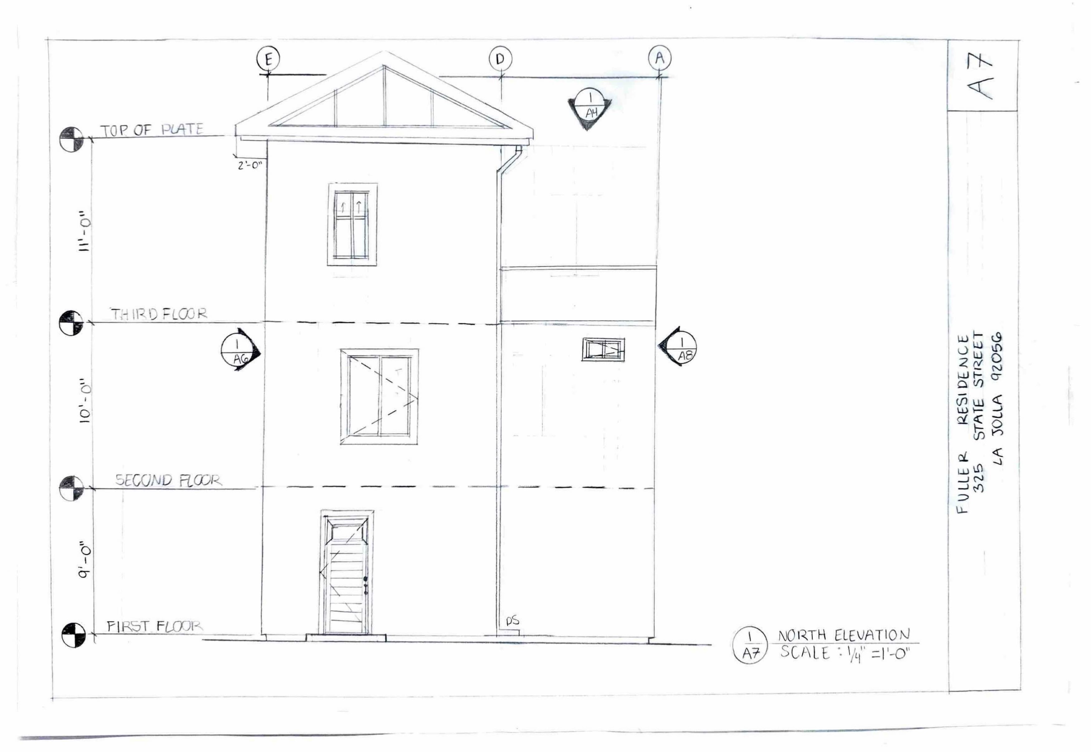 North Elevation — Fuller Residence